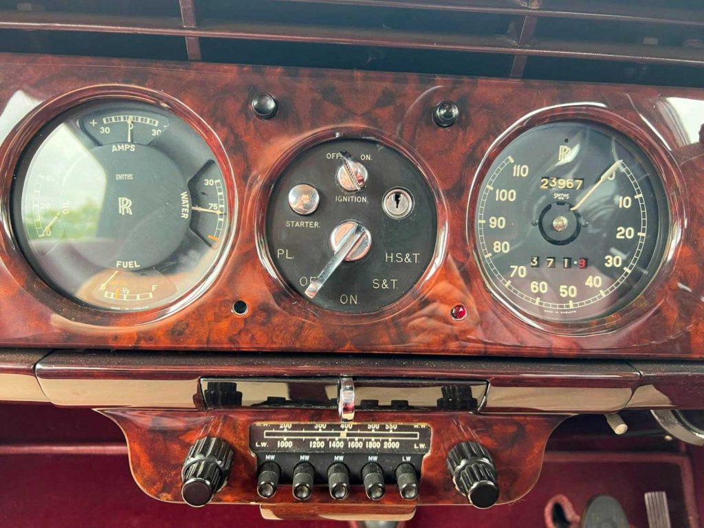 Wedding Car Hire Dorset, 1954 Rolls Royce Silver Dawn, Poppy wedding car Dorset, classic wedding car Dorset, vintage Rolls Royce hire, chauffeur-driven wedding car, red leather wedding car interior, timeless wedding transport, Rolls Royce Shillingstone, elegant bridal car Dorset, heritage wedding vehicle